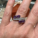 Bague fluide Lavande | Or blanc