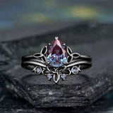 Bague avec améthyste | Or blanc