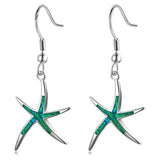 Boucles d'oreilles étoile en opale