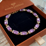 Bracelet charme améthyste Valleria | Or