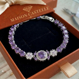 Bracelet de tennis Velmira | Or blanc