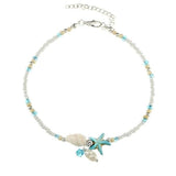 Bracelet de cheville étoiles et coquillage