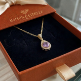 Collier pendentif Lavena auréole | Or