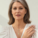 Collier avec lettre initiale en pavé | Or