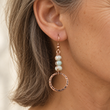 Boucles d'oreilles en cuivre Perle de brume