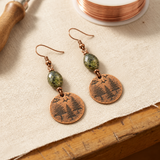 Boucles d'oreilles en cuivre Tremble