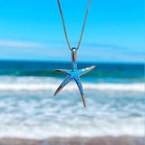 Pendentif étoile en bleu et opale
